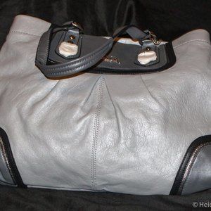 Coach F17096 Gray Leather Ashley Spectator Shoulder Bag Tote Satchel Handbag NEW